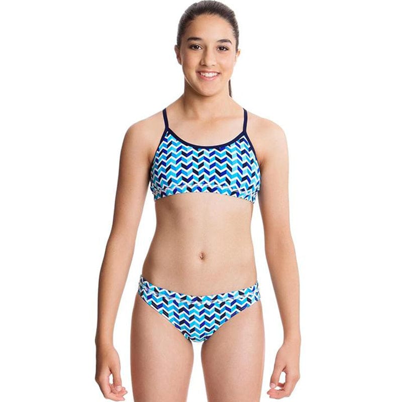Funkita - Chevron Stream - Girls Racerback Two Piece