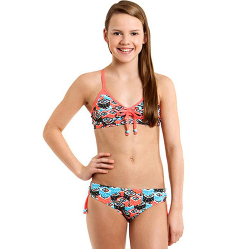 Funkita - Sushi Training - Girls Tie Detail Two Piece - Aqua Swim Supplies