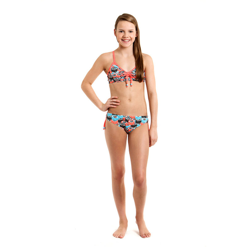 Funkita - Sushi Training - Girls Tie Detail Two Piece - Aqua Swim Supplies
