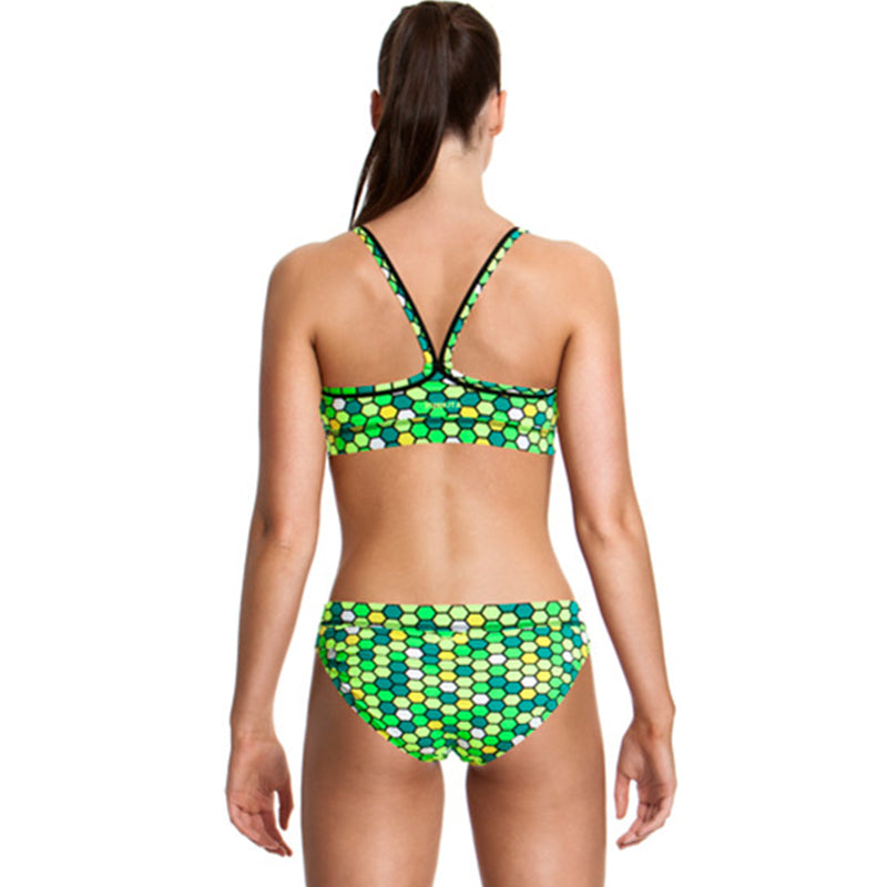 Funkita - Golden Honeycomb - Ladies Sports Top - Aqua Swim Supplies