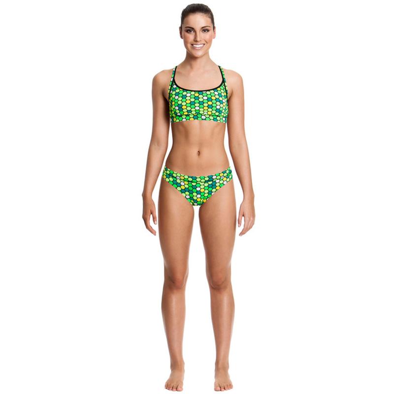 Funkita - Golden Honeycomb - Ladies Sports Top - Aqua Swim Supplies