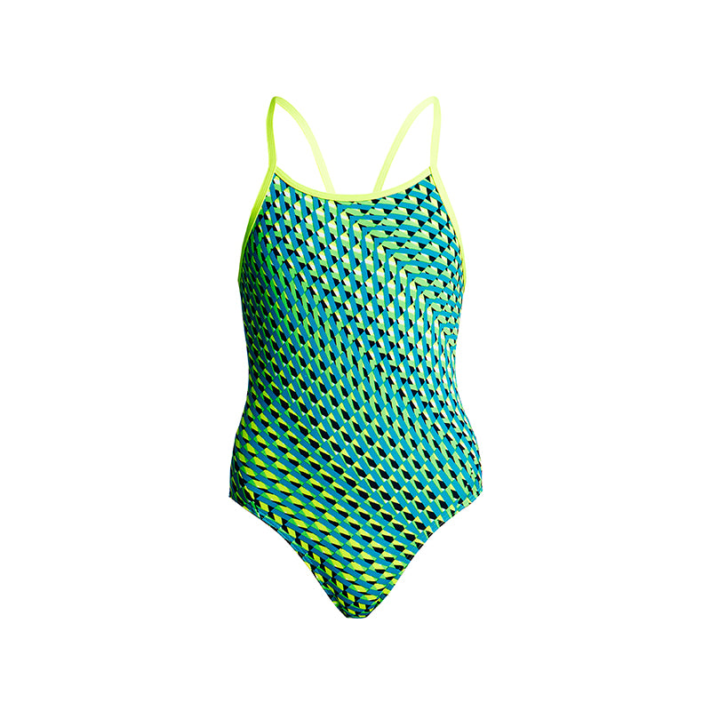 Funkita - Green Gator - Girls Diamond Back One Piece