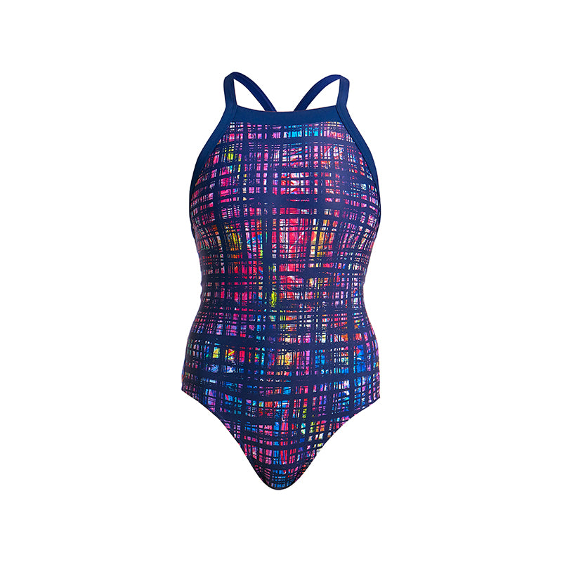 Funkita - Grid Lock - Ladies Sky Hi One Piece