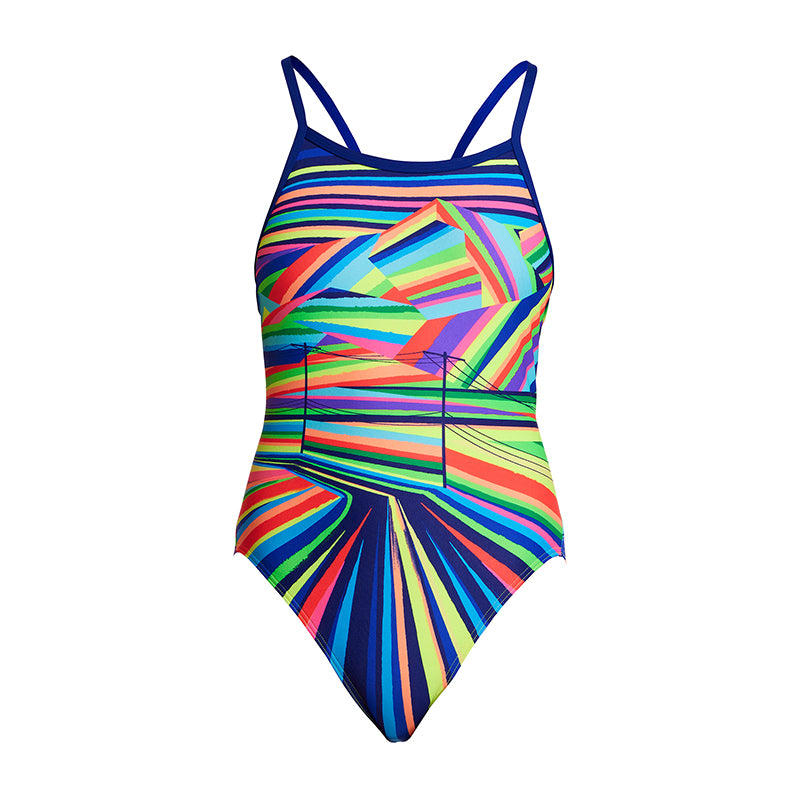 Funkita - Land Lines - Girls Single Strap One Piece