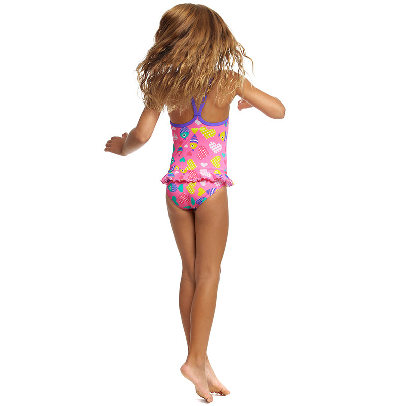 Funkita - Lolly Fish - Toddler Girl's Belted Frill One Piece