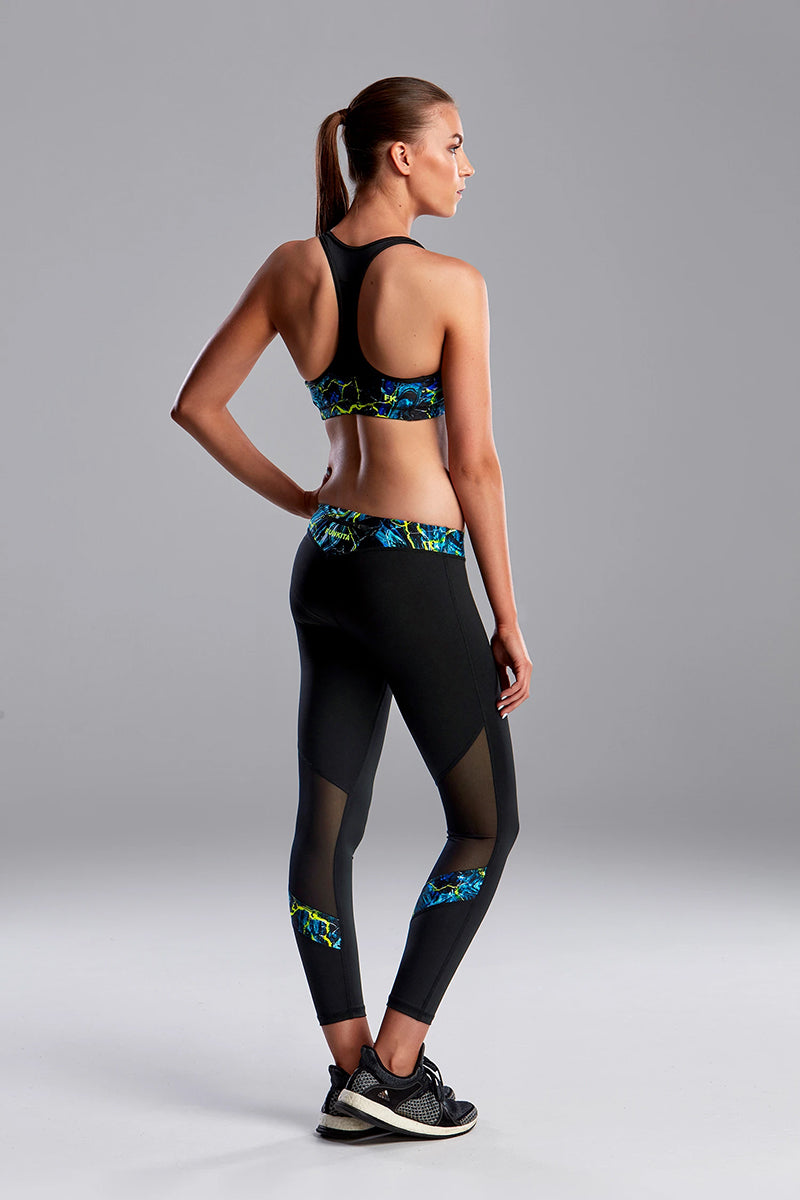 Funkita - Midnight Marble - Ladies Meshed Up 7/8 Active Tight
