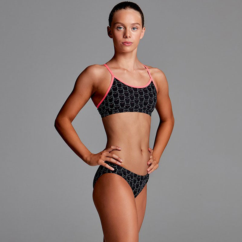 Funkita - Night Cat - Girls Racerback Two Piece