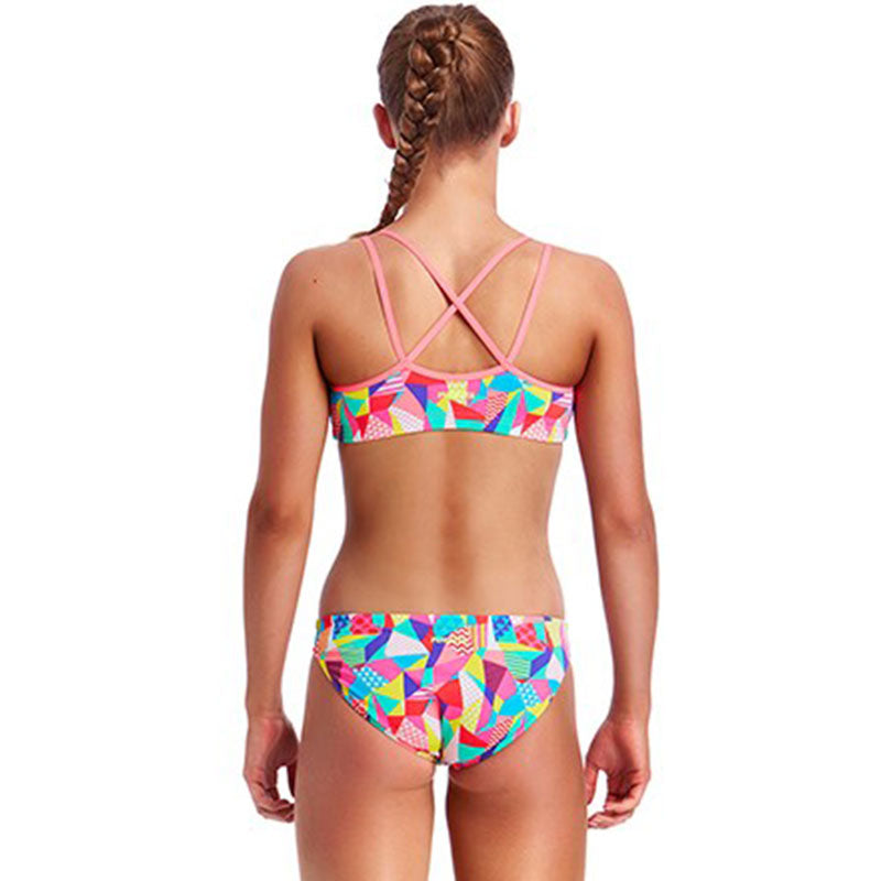 Funkita - Pastel Patch - Girls Criss Cross Two Piece