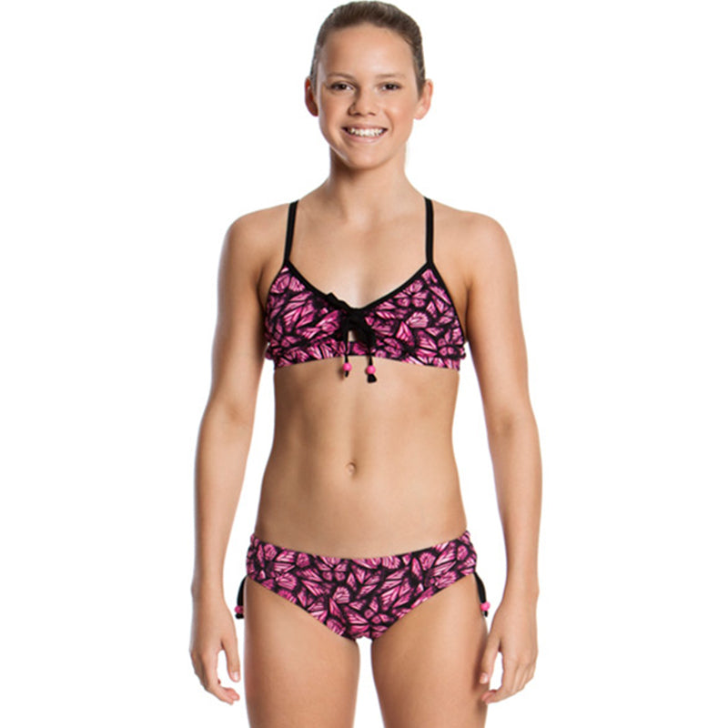 Funkita - Pink Flutterby - Girls Tie Detail Two Piece - Aqua Swim Supplies