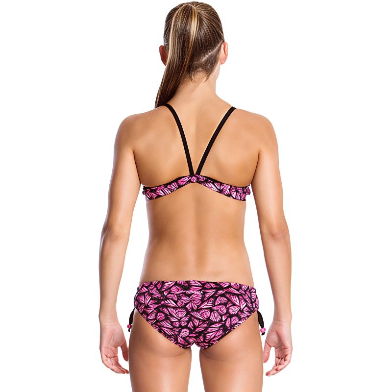Funkita - Pink Flutterby - Girls Tie Detail Two Piece - Aqua Swim Supplies