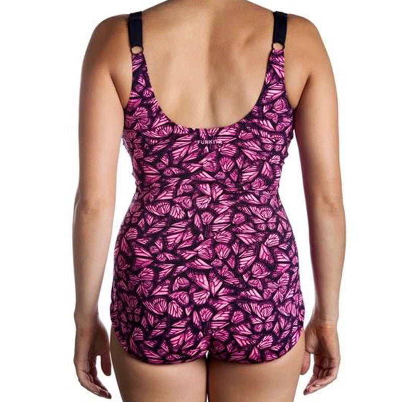 Funkita - Pink Flutterby - Ladies Scoop Neck One Piece