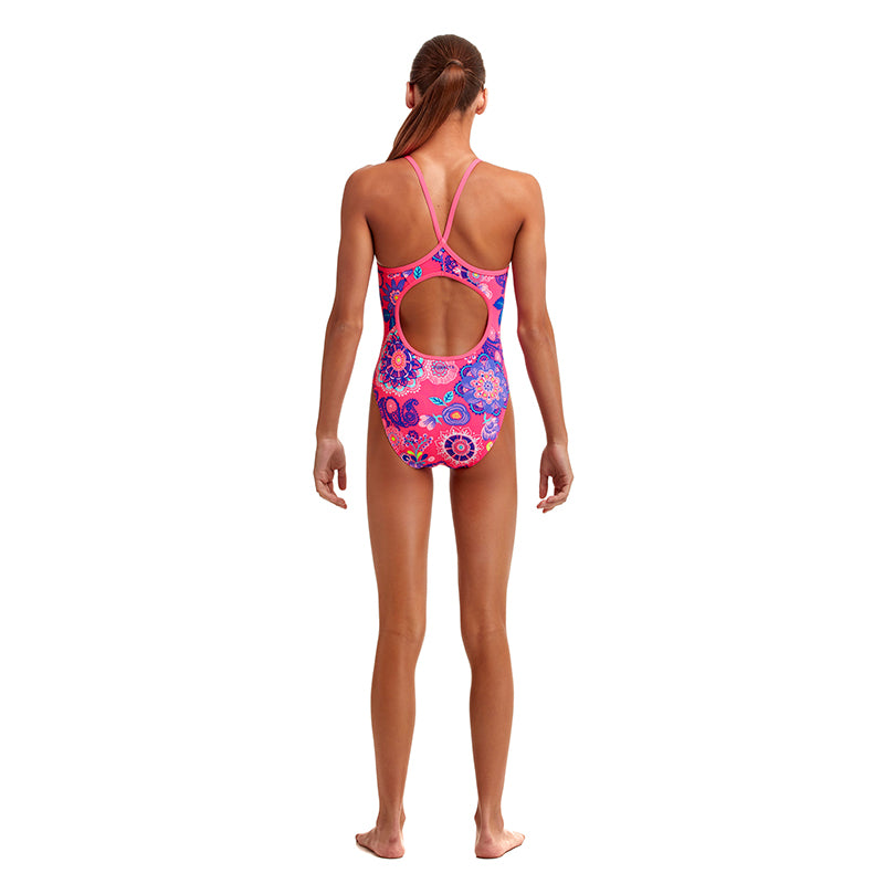 Funkita - Pink Petal - Girls Diamond Back One Piece