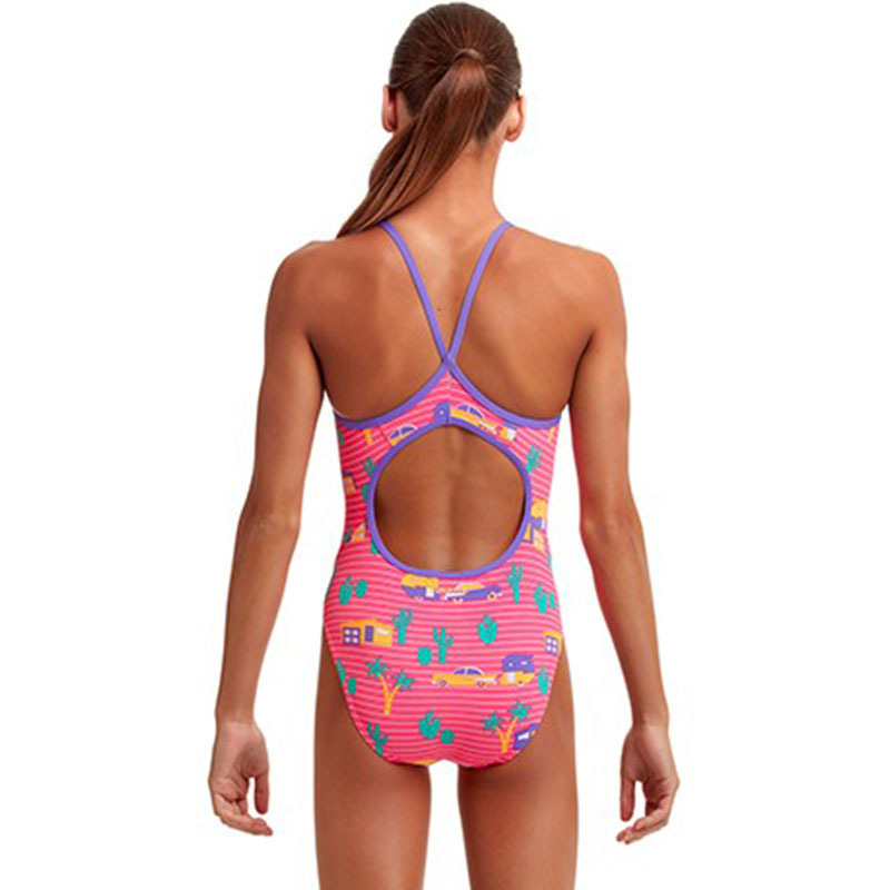 Funkita - Pinky Palm - Girls Eco Diamond Back One Piece