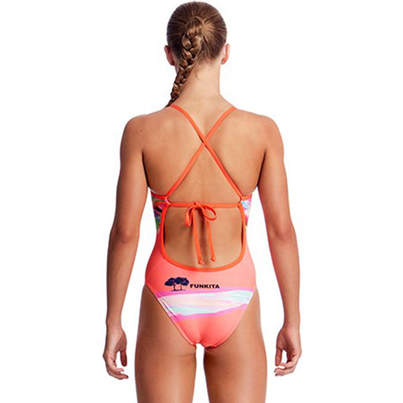 Funkita - Red Centre - Girls Tie Me Tight One Piece