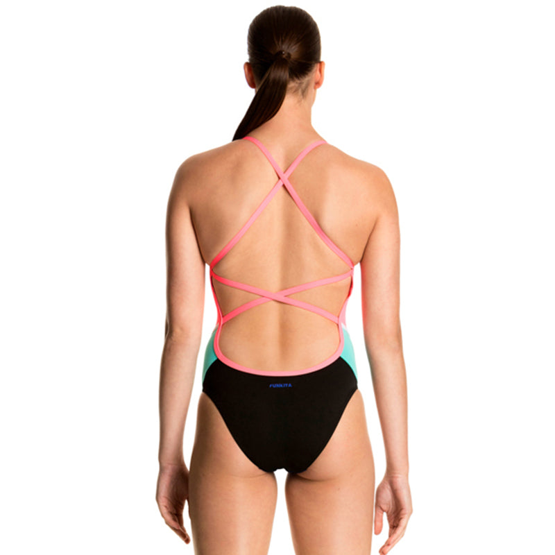 Funkita - Scuba Blue - Ladies Colour Block One Piece