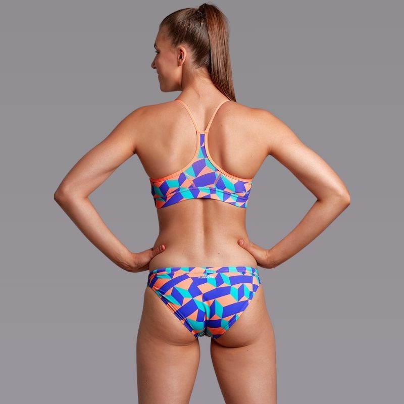 Funkita - Stacked Candy - Ladies Swim Crop Top