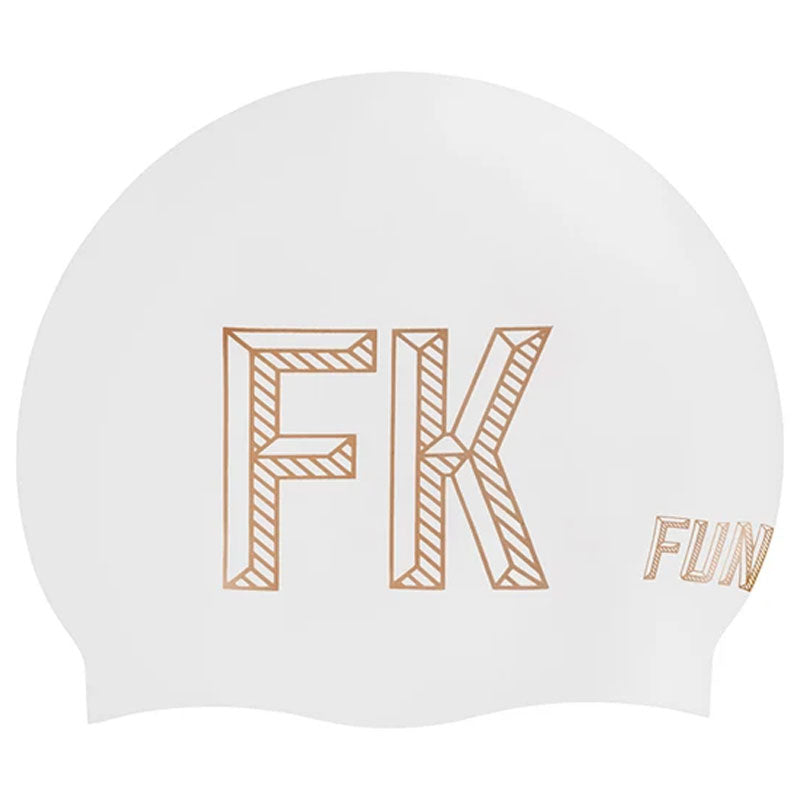 Funkita - Stencilled White Seamless Swim Cap