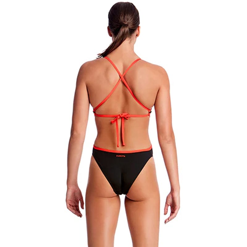 Funkita - Still Black - Ladies Cut Away Tie Back One Piece