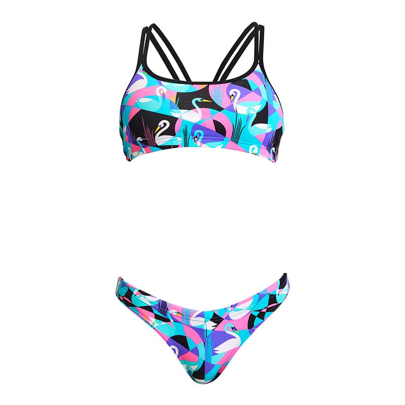 Funkita - Swan Around - Girls Eco Criss Cross Two Piece