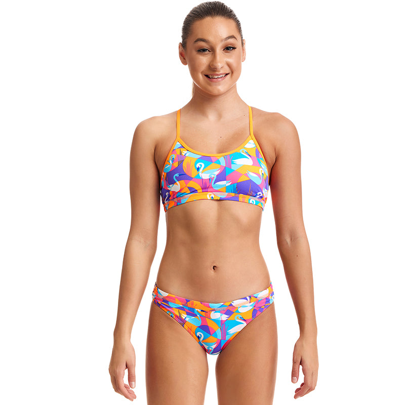 Funkita - Swim Swan - Girls Eco Racerback Two Piece