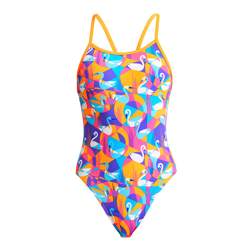 Funkita - Swim Swan - Girls Eco Single Strap One Piece