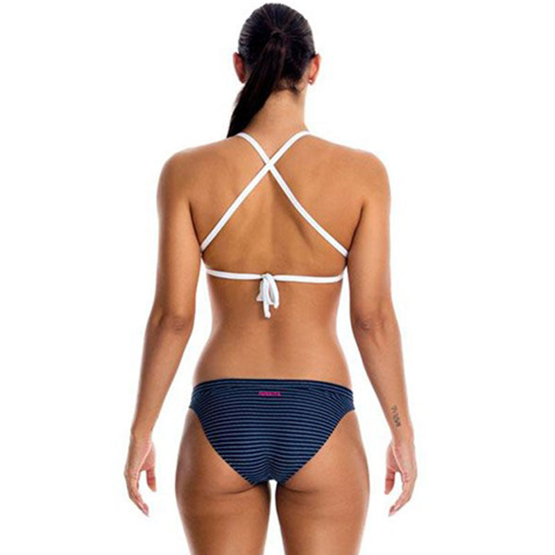 Funkita - White Stripes - Ladies Bikini Tri Top