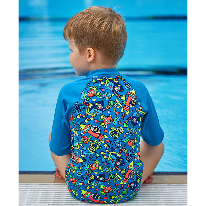 Funky Trunks - Beep Beep - Toddler Boys Zippy Rash Vest