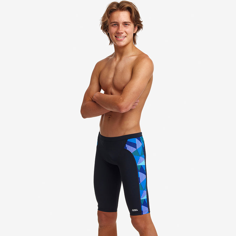 Funky Trunks - Blue Bars - Boys Training Jammers