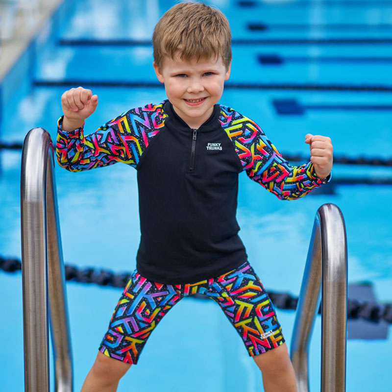 Funky Trunks - Brand Galaxy - Toddler Boys Zippy Rash Vest