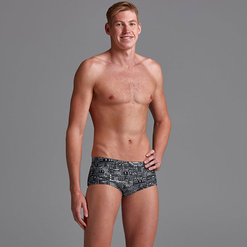 Funky Trunks - City Shadows - Mens Plain Front Trunks