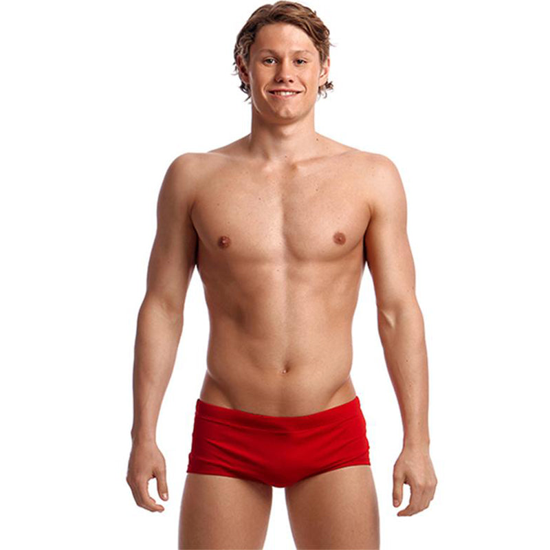 Funky Trunks - Still Red - Mens Plain Front Trunks - Aqua Swim Supplies