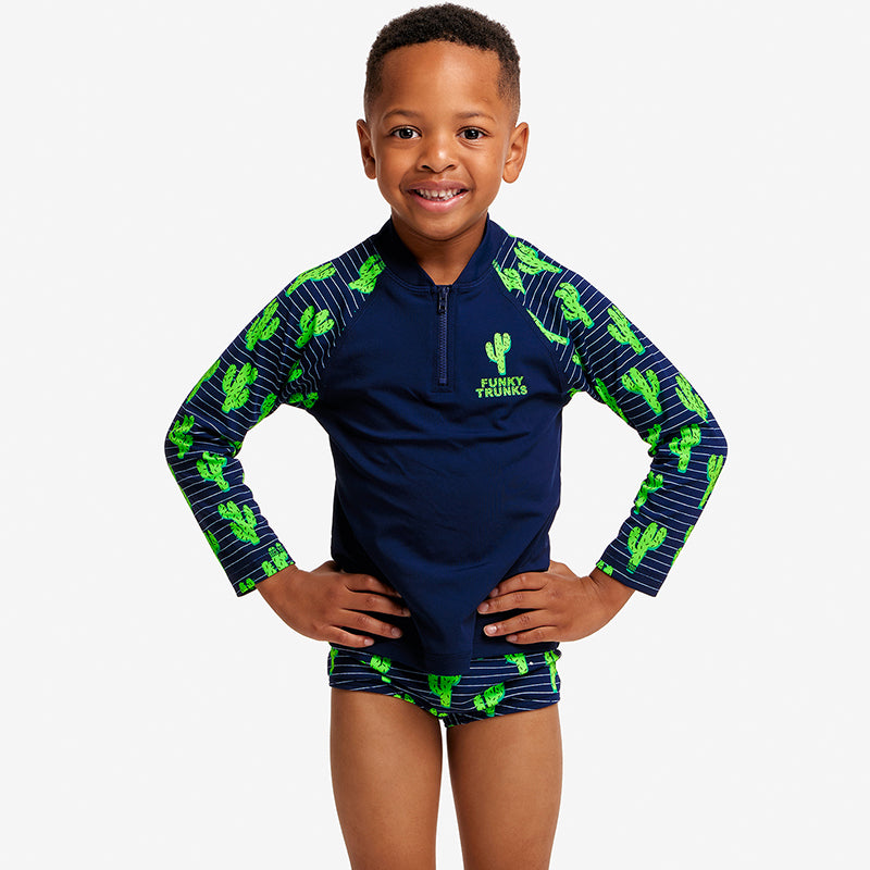 Funky Trunks - Prickly Pete - Toddler Boys Zippy Rash Vest