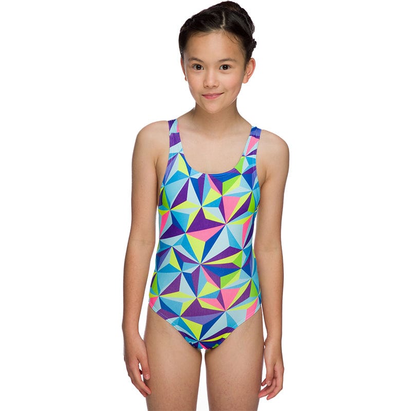 Maru - 3D Pacer Auto Back Girls Swimsuit - Multi