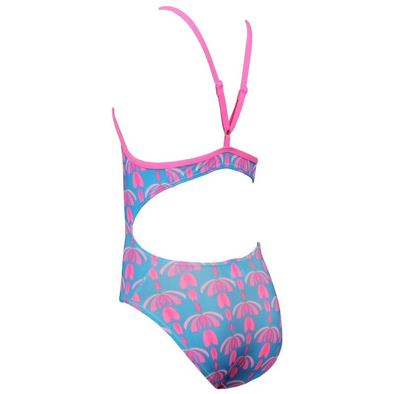 Maru - Flutter Pacer Aero Back Girls Swimsuit - Turquoise