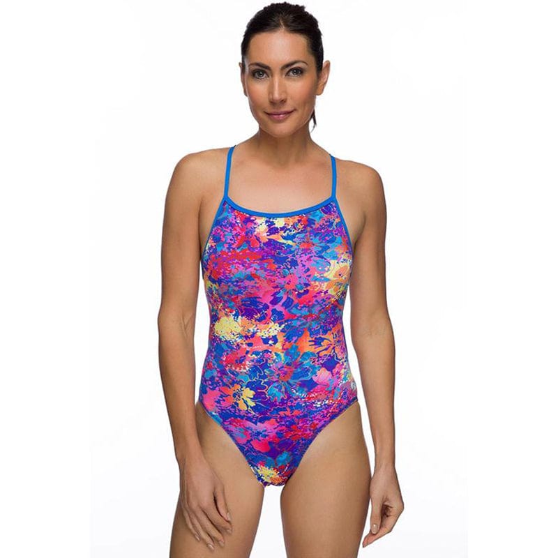 Maru - Sherbet Pacer Splish Back Ladies Swimsuit - Blue/Pink