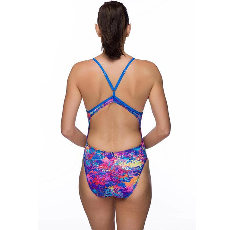 Maru - Sherbet Pacer Splish Back Ladies Swimsuit - Blue/Pink