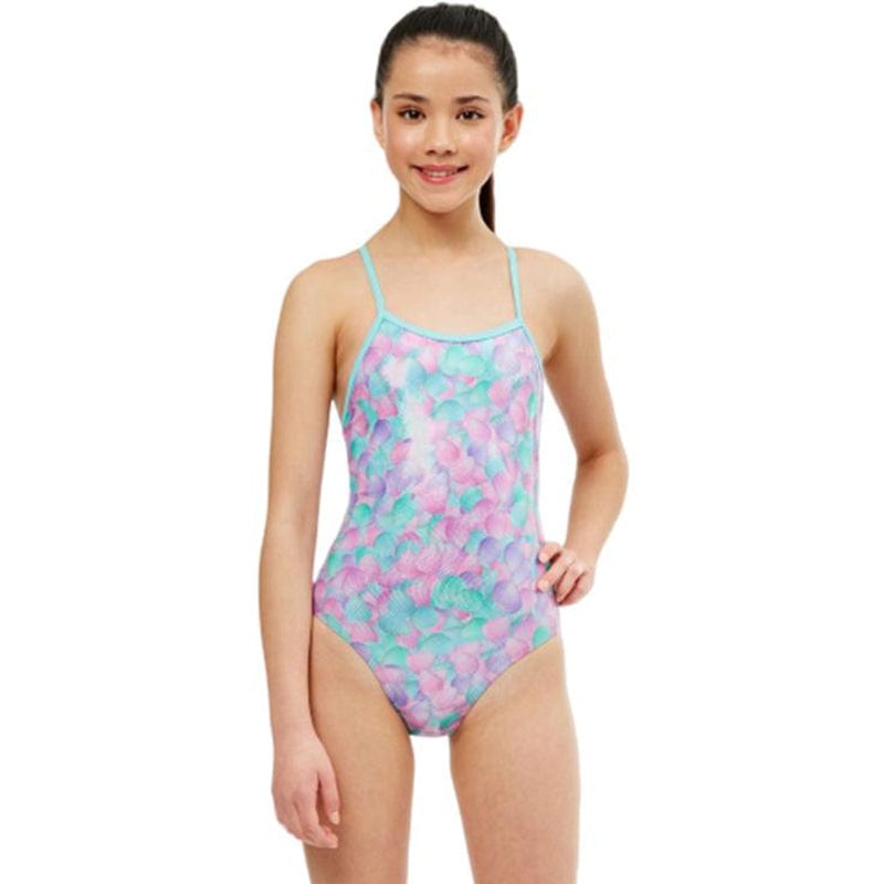 Maru - Seyshelles Ecotech Sparkle Fly Back Girls Swimsuit - Pink/Aqua