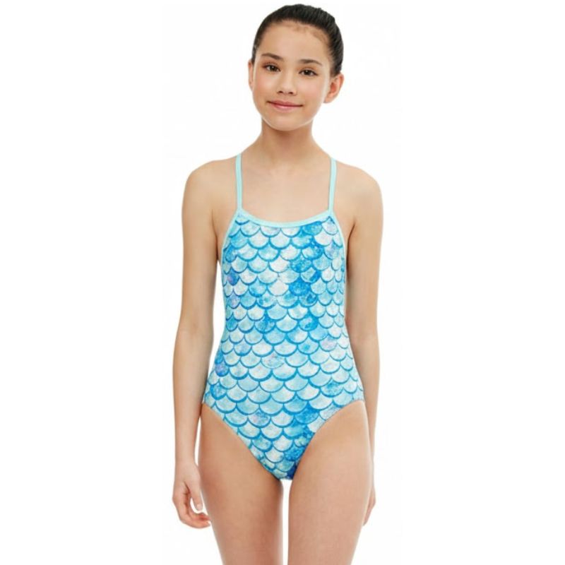 Maru - Shimmer Ecotech Sparkle Fly Back Girls Swimsuit - Aqua