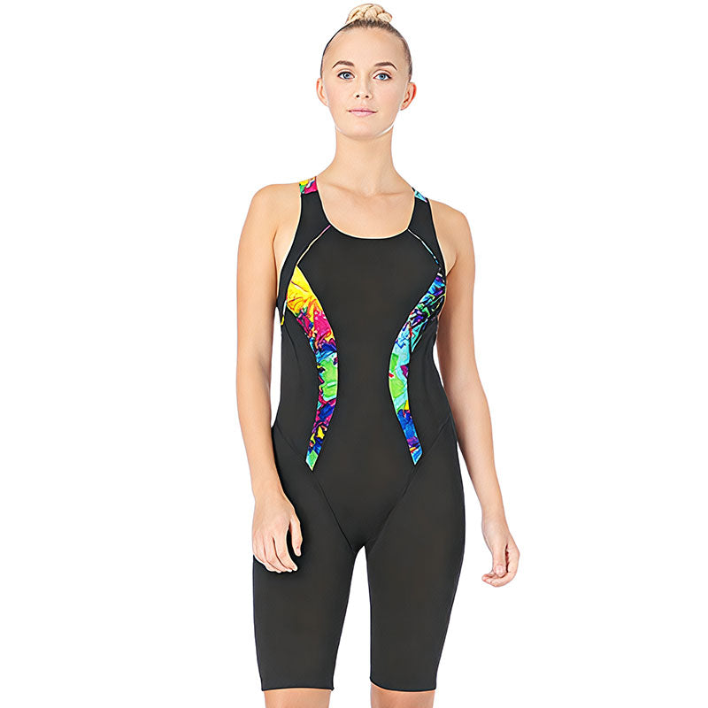 Maru - Holiday Ecotech Panel Ladies Legsuit - Black/Multi