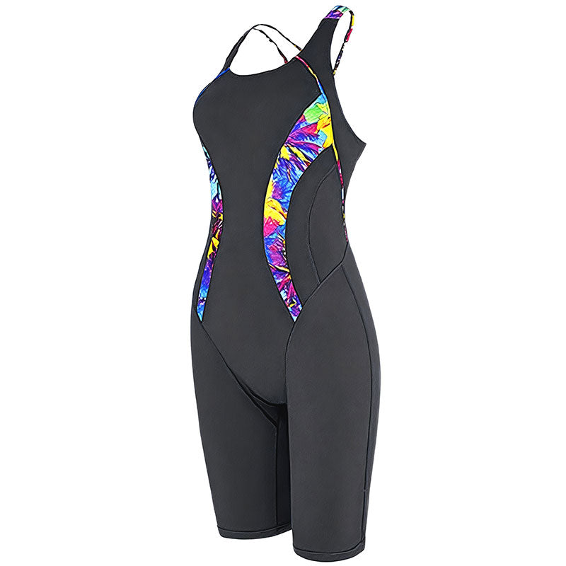 Maru - Holiday Ecotech Panel Ladies Legsuit - Black/Multi
