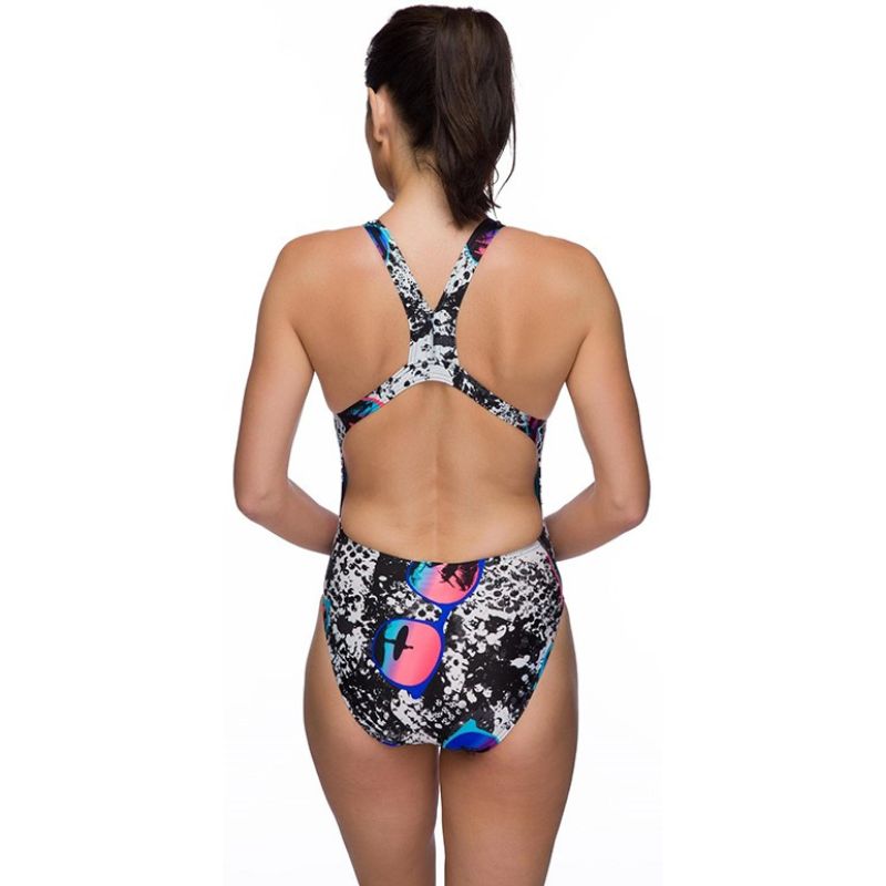 Maru - Sunglasses Zone Back Ladies Swimsuit - Black/Multi