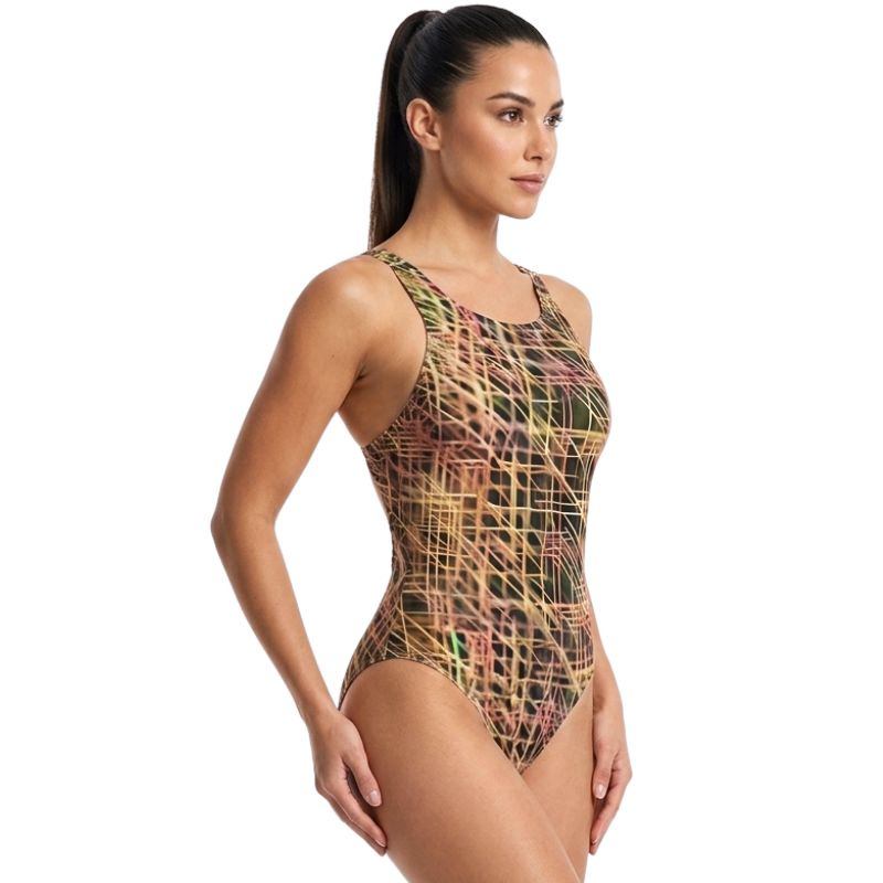 Maru - Lindos Tek Back Swimsuit - Black/Neon