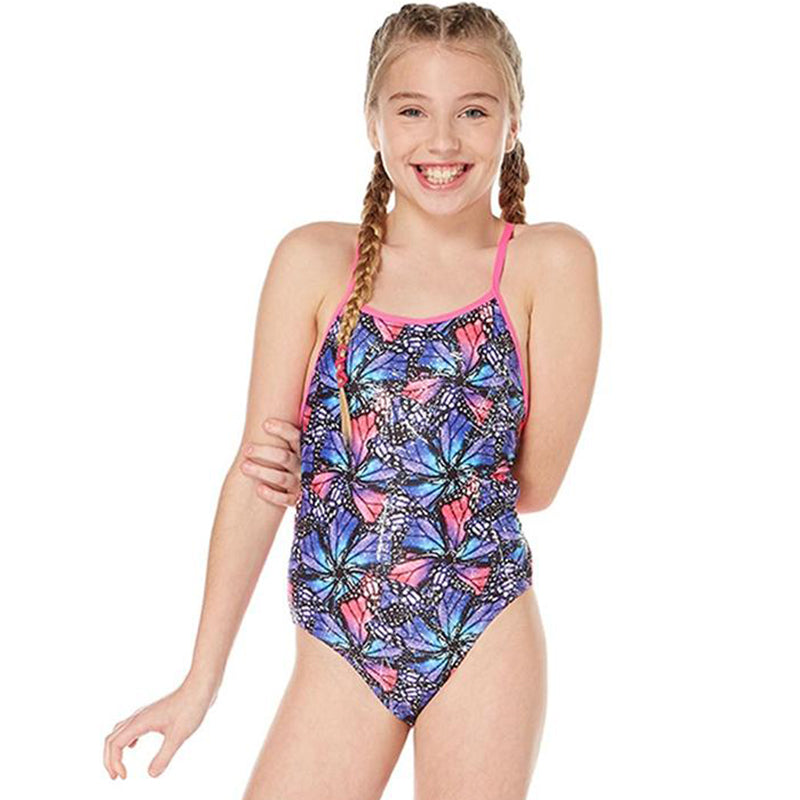 Maru - Mariposa Sparkle Fly Back Girls Swimsuit - Purple/Multi