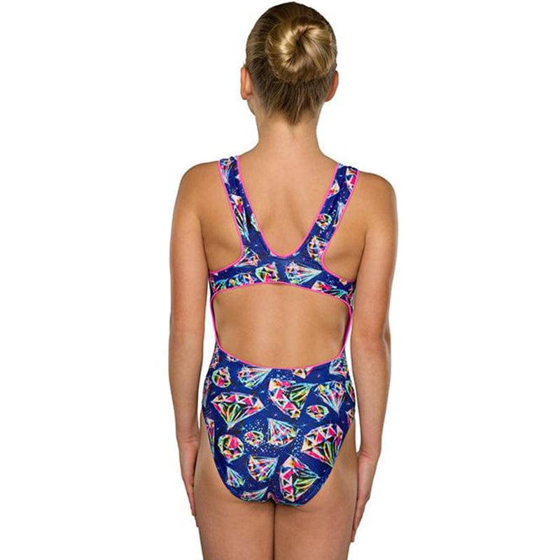 Maru - Razzle Dazzle Sparkle Auto Back Girls Swimsuit