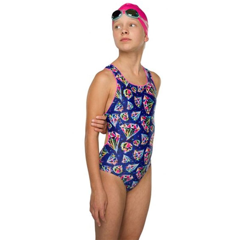 Maru - Razzle Dazzle Sparkle Auto Back Girls Swimsuit