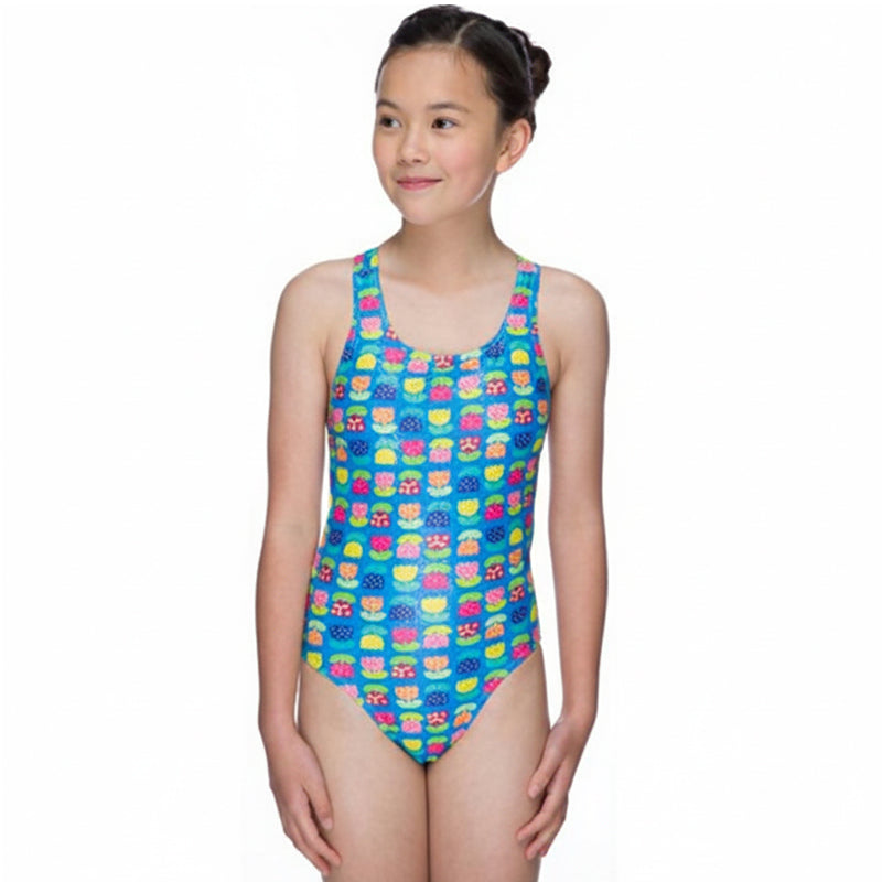 Maru - Saphhire Sparkle Rave Back Girls Swimsuit