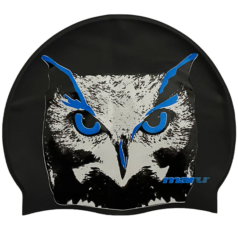 Maru - Silicone Swim Hat - Owl Print