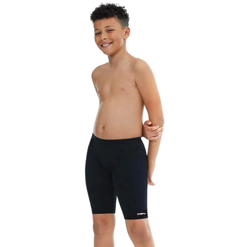 Maru - Solid Black Pacer Junior Boys Jammer