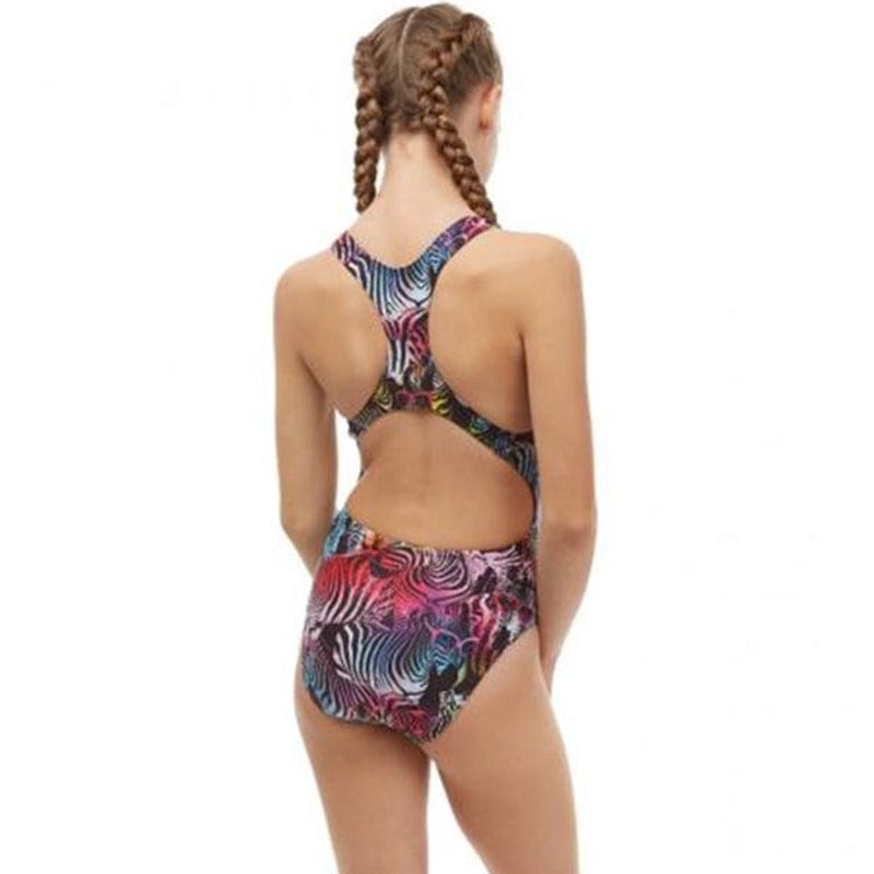 Maru - Zany Zebra Rave Back Girls Swimsuit