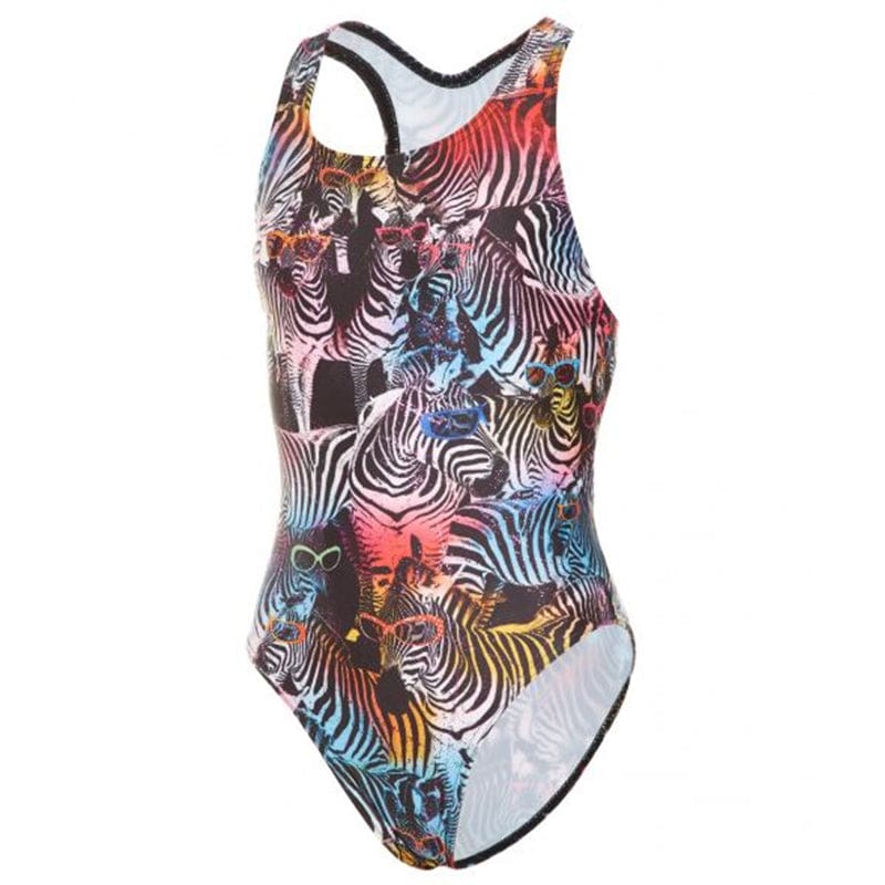 Maru - Zany Zebra Rave Back Girls Swimsuit